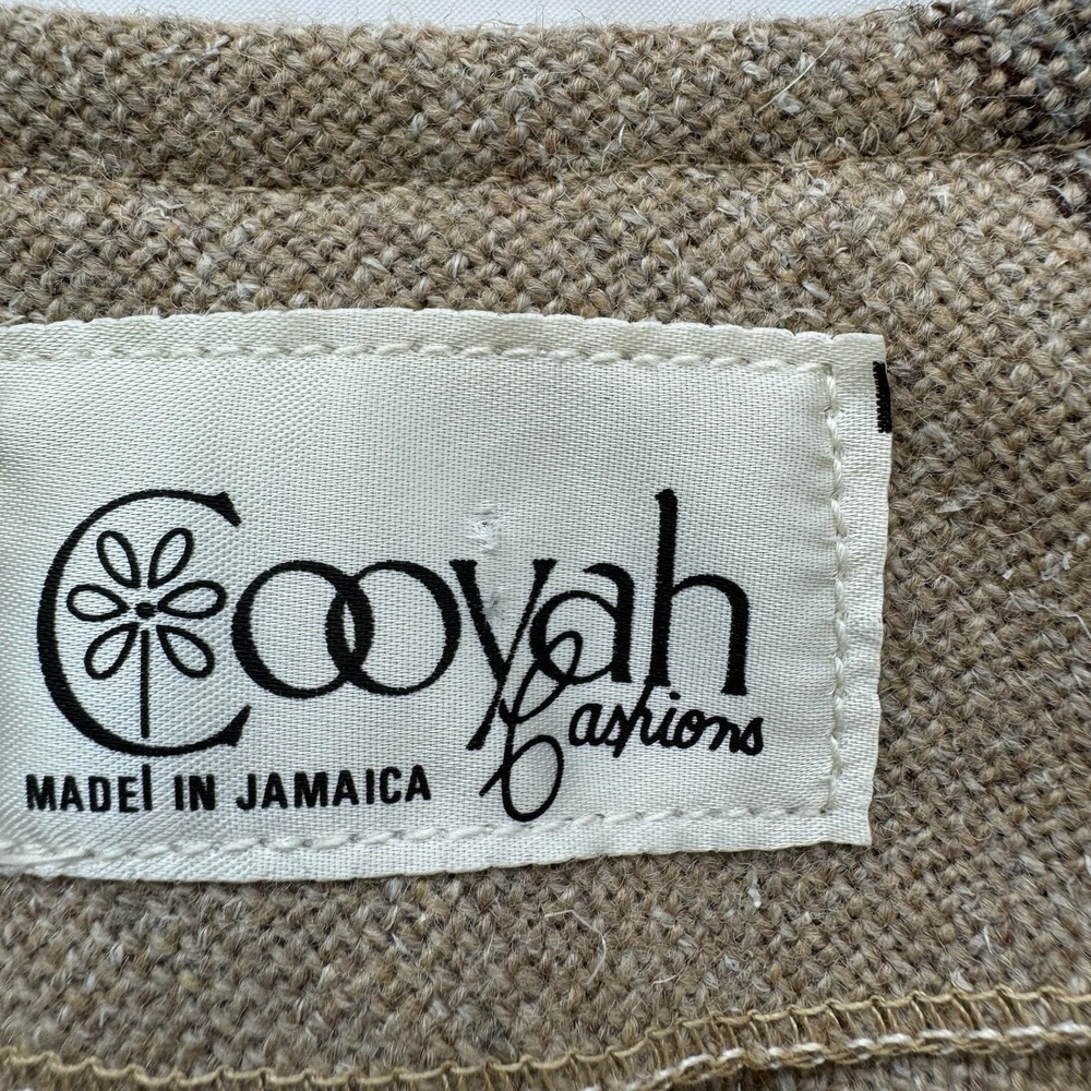 Rare Vintage Women Cooyah Boho Vest Wood Buttons Jamaican Approximately Small - Picture 4 of 10